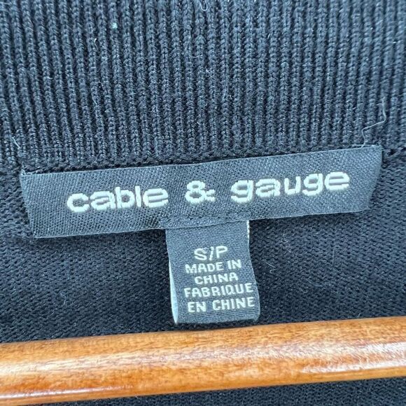 Cable & Gauge Women's Scalloped Trim Open Front‎ Cardigan Size Small - Picture 3 of 10